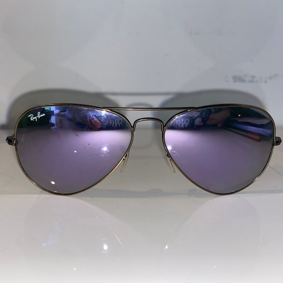 Purple Reflective Ray Bans - Picture 1 of 7